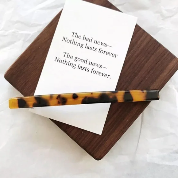 “Anna” Tortoise Shell Chic Hair Barrette Pin/Clip - Picture 3 of 6